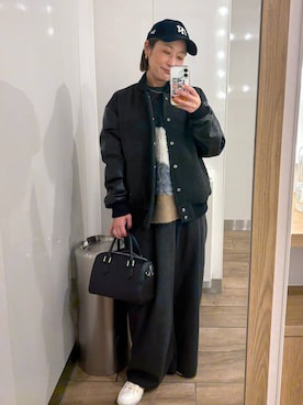 「アイテム（キャップ）」を使った、hiromiさん（レディース・158cm・40代）の冬コーディネート