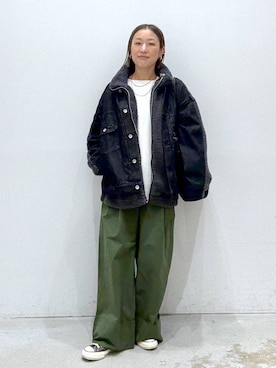 「アイテム（デニムジャケット）」を使った、hiromiさん（レディース・158cm・40代）の秋コーディネート