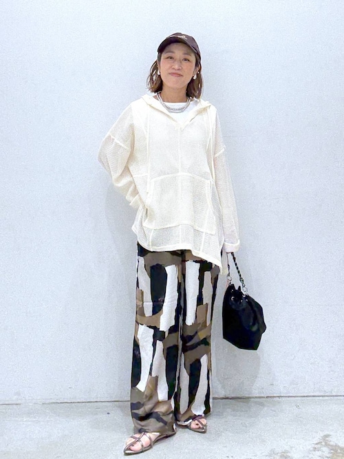 AP STUDIO リネン メッシュ フーディ トップス AP STUDIO リネン メッシュ フーディ トップス AP STUDIO リネン