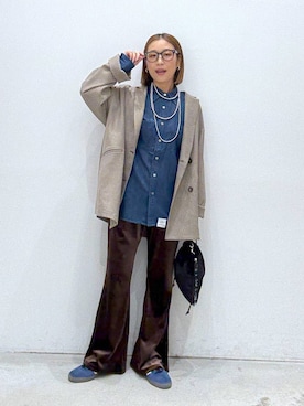 「アイテム（テーラードジャケット）」を使った、hiromiさん（レディース・158cm・40代）の秋コーディネート