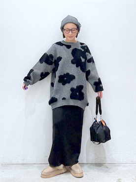 「アイテム（ニットキャップ/ビーニー）」を使った、hiromiさん（レディース・158cm・40代）の秋コーディネート