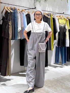 「LEPSIM（レプシィム）のソフトクッションパンプス　638849（パンプス、ブラック系）」を使った、hiromiさん（レディース・158cm）の春コーディネート