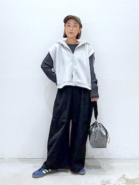 「アイテム（帽子）」を使った、hiromiさん（レディース・158cm・40代）の夏コーディネート