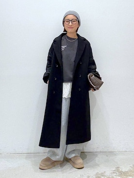 「アイテム（スウェットパンツ）」を使った、hiromiさん（レディース・158cm・40代）の冬コーディネート