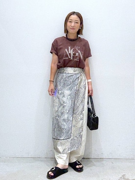 「アイテム（ハンドバッグ）」を使った、hiromiさん（レディース・158cm・40代）の夏コーディネート