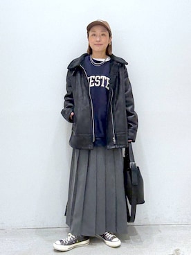 「アイテム（その他アウター）」を使った、hiromiさん（レディース・158cm・40代）の秋コーディネート