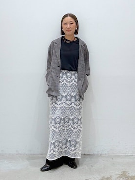 「LEPSIM（レプシィム）のソフトクッションパンプス　638849（パンプス、ブラック系）」を使った、hiromiさん（レディース・158cm）の春コーディネート