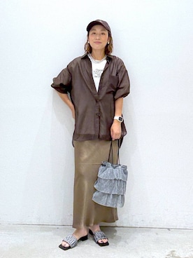 「アイテム（スカート）」を使った、hiromiさん（レディース・158cm・40代）の夏コーディネート