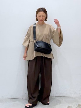 「LEPSIM（レプシィム）のカラービーズショートネックレス　1023666（ネックレス、ブルー系）」を使った、hiromiさん（レディース・158cm）の夏コーディネート