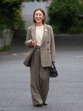 「アイテム（パンプス）」を使った、hiromiさん（レディース・158cm）の秋コーディネート