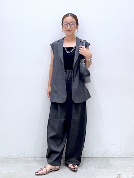 「アイテム（タンクトップ）」を使った、hiromiさん（レディース・158cm・40代）の夏コーディネート
