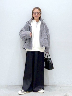 「アイテム（スウェット）」を使った、hiromiさん（レディース・158cm・40代）の秋コーディネート