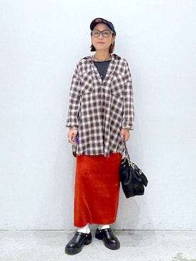「アイテム（スカート）」を使った、hiromiさん（レディース・158cm・40代）の秋コーディネート