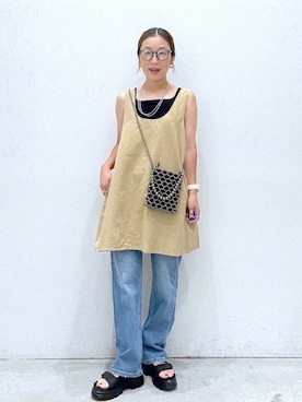 「アイテム（ワンピース/ドレス）」を使った、hiromiさん（レディース・158cm・40代）の夏コーディネート