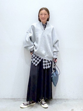 「アイテム（スウェット）」を使った、hiromiさん（レディース・158cm・40代）の秋コーディネート
