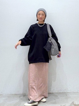 「アイテム（ニットキャップ/ビーニー）」を使った、hiromiさん（レディース・158cm・40代）の秋コーディネート