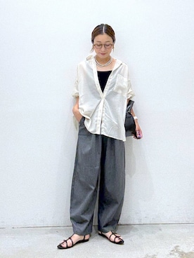 「アイテム（タンクトップ）」を使った、hiromiさん（レディース・158cm・40代）の夏コーディネート