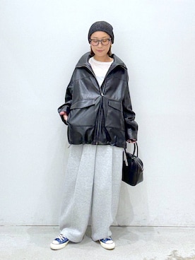 「アイテム（スウェットパンツ）」を使った、hiromiさん（レディース・158cm・40代）の秋コーディネート