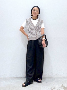 「アイテム（ハンドバッグ）」を使った、hiromiさん（レディース・158cm・40代）の夏コーディネート