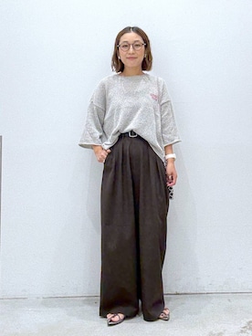 「アイテム（ニット/セーター）」を使った、hiromiさん（レディース・158cm・40代）の夏コーディネート