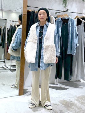 「アイテム（帽子）」を使った、hiromiさん（レディース・158cm・40代）の秋コーディネート