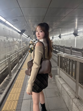 「ブラウンコーデ」｜「アイテム（カーディガン/ボレロ）」を使った、reiraさん（レディース・160cm）の夏コーディネート