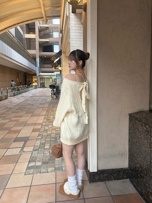 セール】バックオープンケーブルルーズワンピース（ワンピース