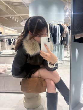 「アイテム（ブルゾン）」を使った、reiraさん（レディース・160cm）の秋コーディネート