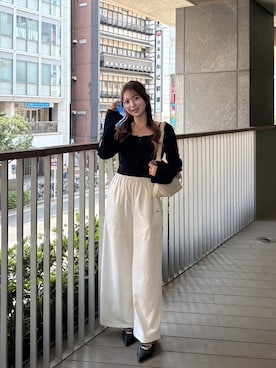 「Chico（チコ）のアイテム（カーディガン/ボレロ）」を使った、reiraさん（レディース・160cm）の春コーディネート