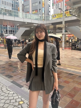 「アイテム（ボストンバッグ）」を使った、reiraさん（レディース・160cm）の夏コーディネート