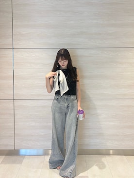 「シャギー」｜reiraさん（レディース・160cm）の夏コーディネート