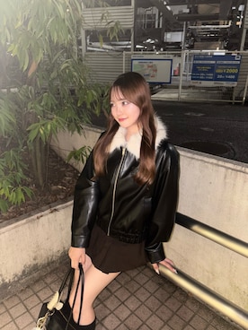 「アイテム（ブルゾン）」を使った、reiraさん（レディース・160cm）の秋コーディネート