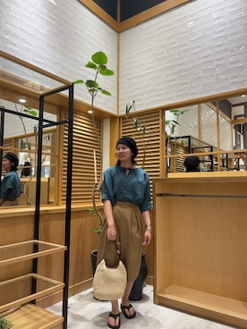 「EKAL（エカル）のアイテム」を使った、kotoneさん（レディース・165cm）の夏コーディネート