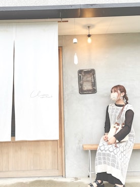「カフェ」｜「アイテム（オールインワン・サロペット）」を使った、panchanᙏ̤̫͚さん（レディース・161cm）の秋コーディネート