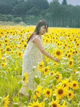 「白ワンピース」｜panchanᙏ̤̫͚さん（レディース・162cm）の夏コーディネート