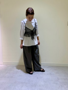 「ルーズフィット」｜👠卑弥呼　梅田阪神百貨店さん（レディース・153cm）の春コーディネート