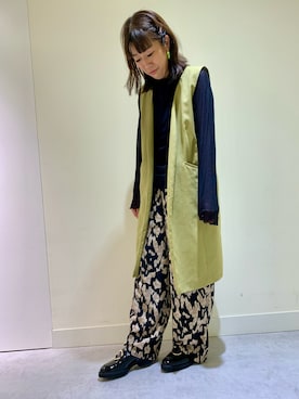 「トラックソールローファー」｜👠卑弥呼　梅田阪神百貨店さん（レディース・153cm）の秋コーディネート