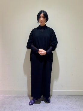 「アイテム（ブーツ、パープル系）」を使った、👠卑弥呼　梅田阪神百貨店さん（レディース・157cm）の秋コーディネート
