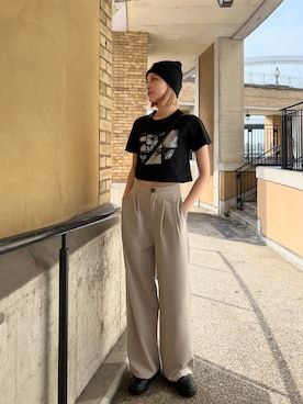 「H&M（エイチ・アンド・エム）のアイテム（帽子）」を使った、erinaさん（レディース・162cm）の夏コーディネート