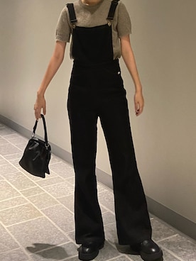 「frunco（フランコ）のアイテム（サロペット/オーバーオール）」を使った、erinaさん（レディース・162cm）の夏コーディネート