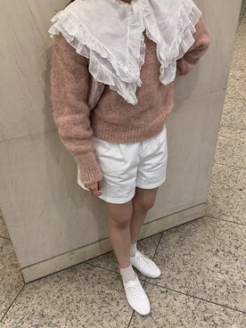 「Charles Chaton（シャルルシャトン）のmarshmallow knit プルオーバー（ニット/セーター）」を使った、fumikaさん（レディース・158cm）の秋コーディネート