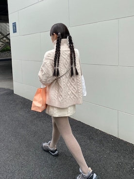 「papier（パピエ）のアイテム」を使った、fumikaさん（レディース・158cm）の春コーディネート
