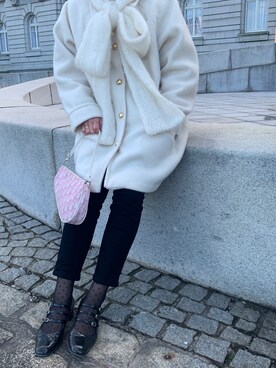 「Charles Chaton（シャルルシャトン）のアイテム（パンツ）」を使った、fumikaさん（レディース・158cm）の冬コーディネート