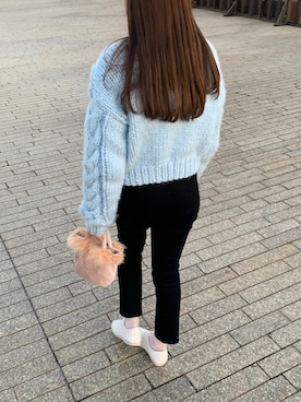 「Charles Chaton（シャルルシャトン）のアイテム（パンツ）」を使った、fumikaさん（レディース・158cm）の冬コーディネート