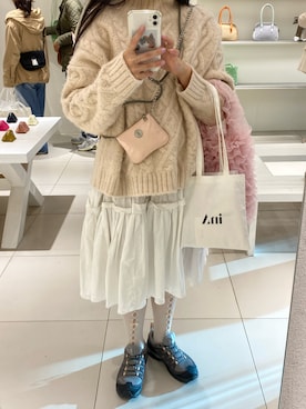 「papier（パピエ）のアイテム」を使った、fumikaさん（レディース・158cm）の春コーディネート