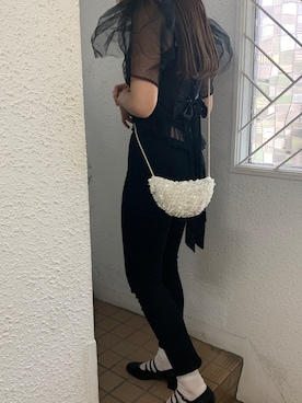 「Charles Chaton（シャルルシャトン）のアイテム（パンツ）」を使った、fumikaさん（レディース・158cm）の夏コーディネート