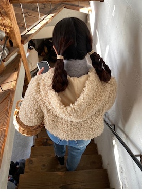 「Charles Chaton（シャルルシャトン）のアイテム（ジャケット/アウター）」を使った、fumikaさん（レディース・158cm）の冬コーディネート