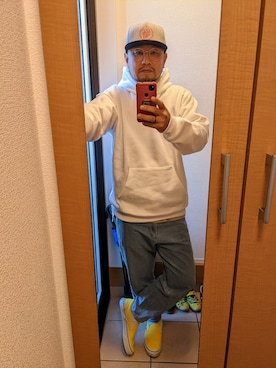 「アイテム（スリッポン）」を使った、YOSAKU☆TEEさん（メンズ・170cm・40代）の春コーディネート