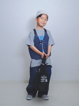 「pairmanon（ペアマノン）のアイテム」を使った、ma-kunさん（キッズ・120cm）の春コーディネート