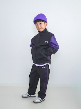 「アイテム（ニットキャップ/ビーニー）」を使った、ma-kunさん（キッズ・110cm）の秋コーディネート